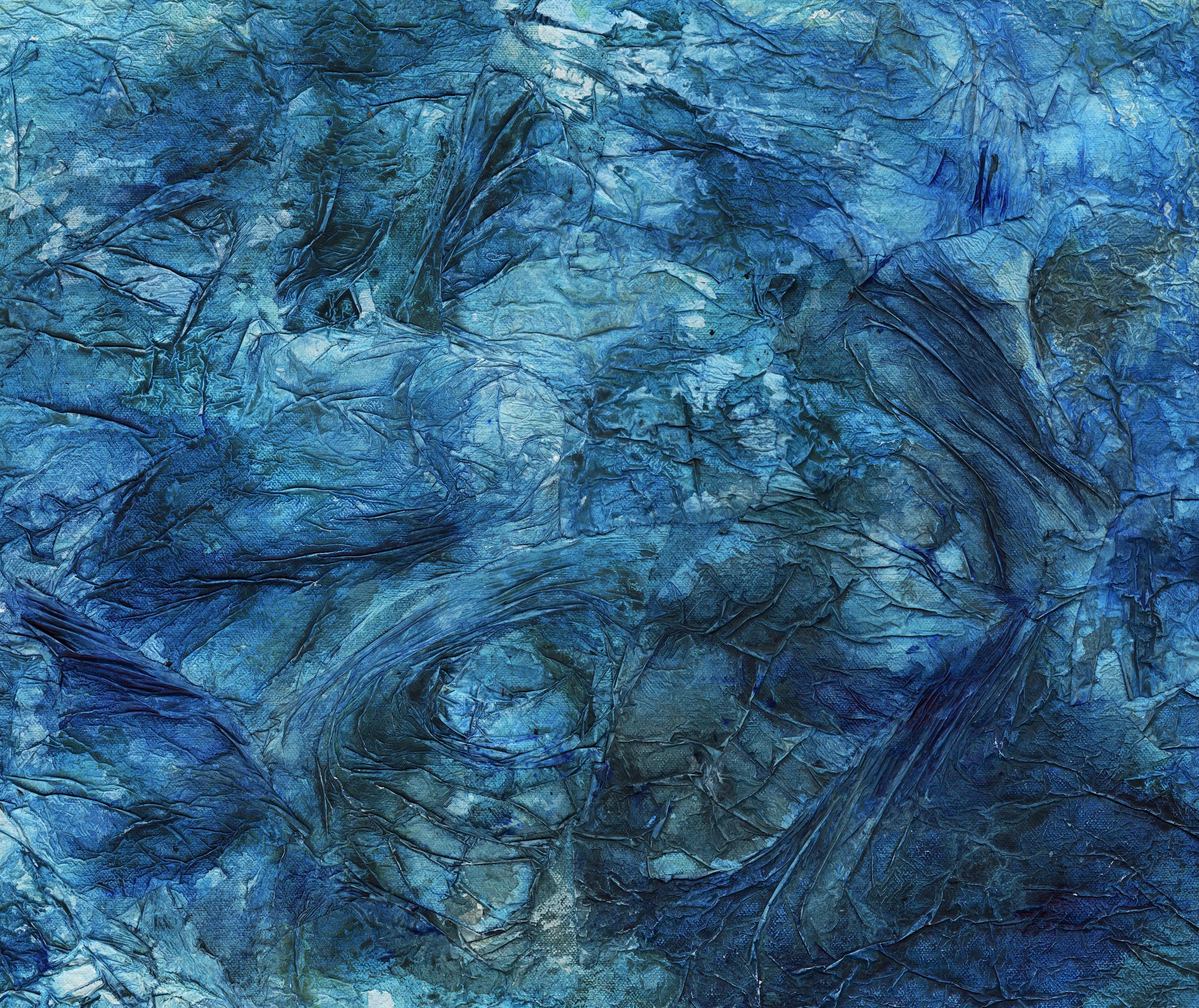  Whirlpool Plastic bag, gesso, gouache, ink 18 x 20 in 
