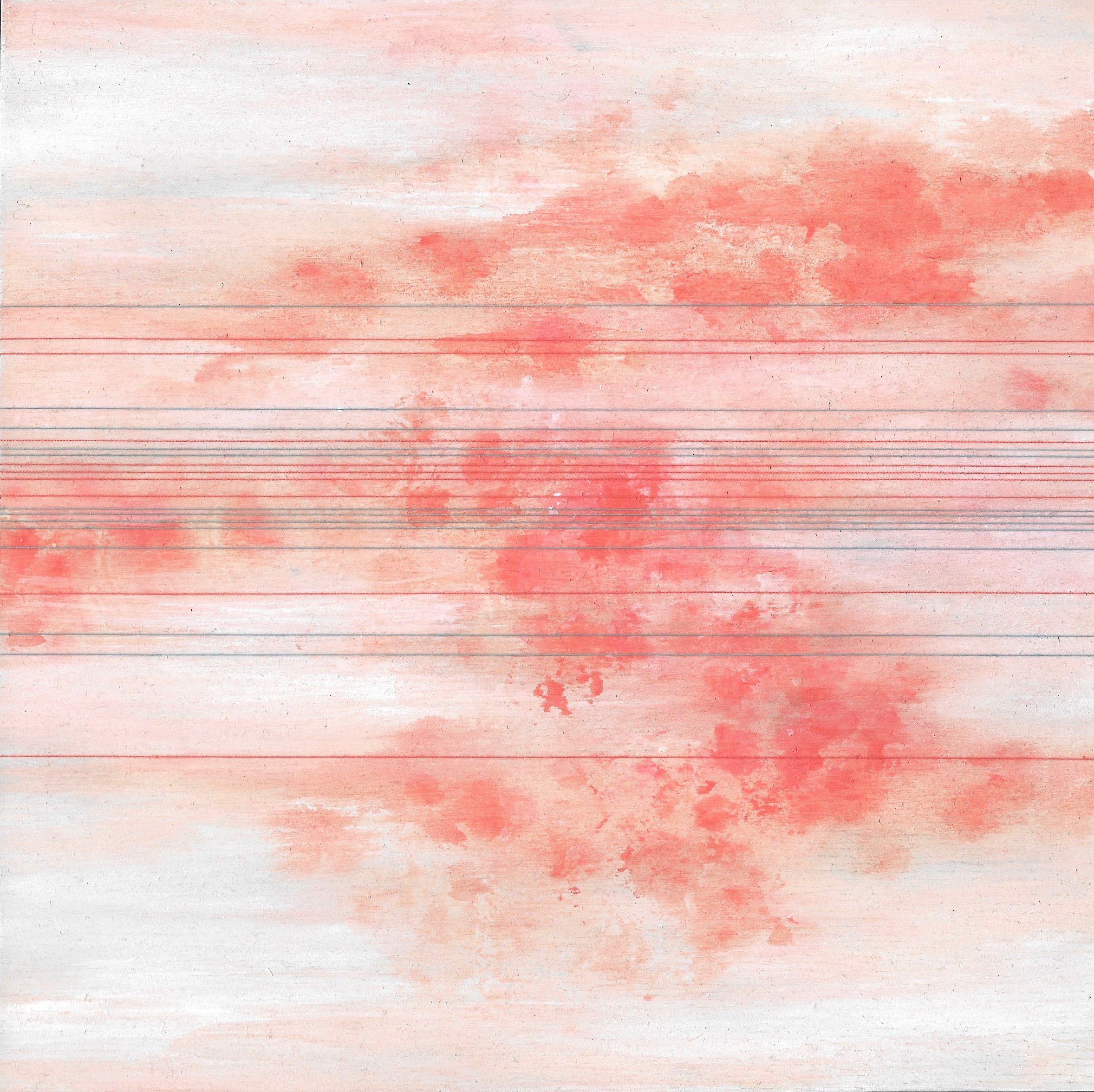  Summer Salutations, No. 2 Thread &amp; Acrylic 8 x 8 in, 2016   