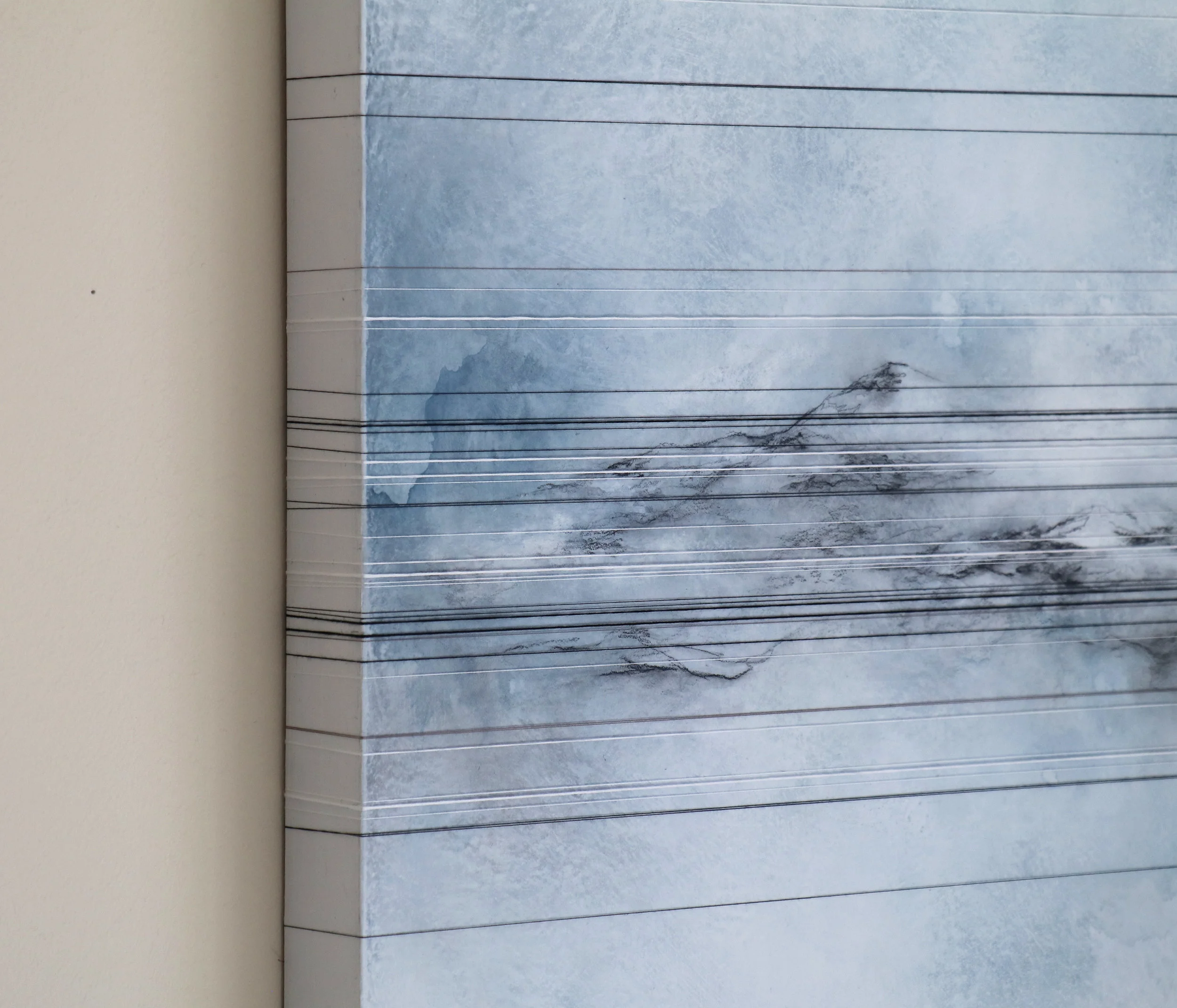  As the Rain Comes, Detail Thread, Charcoal, Ink &amp; Acrylic 24 x 18 in, 2018 