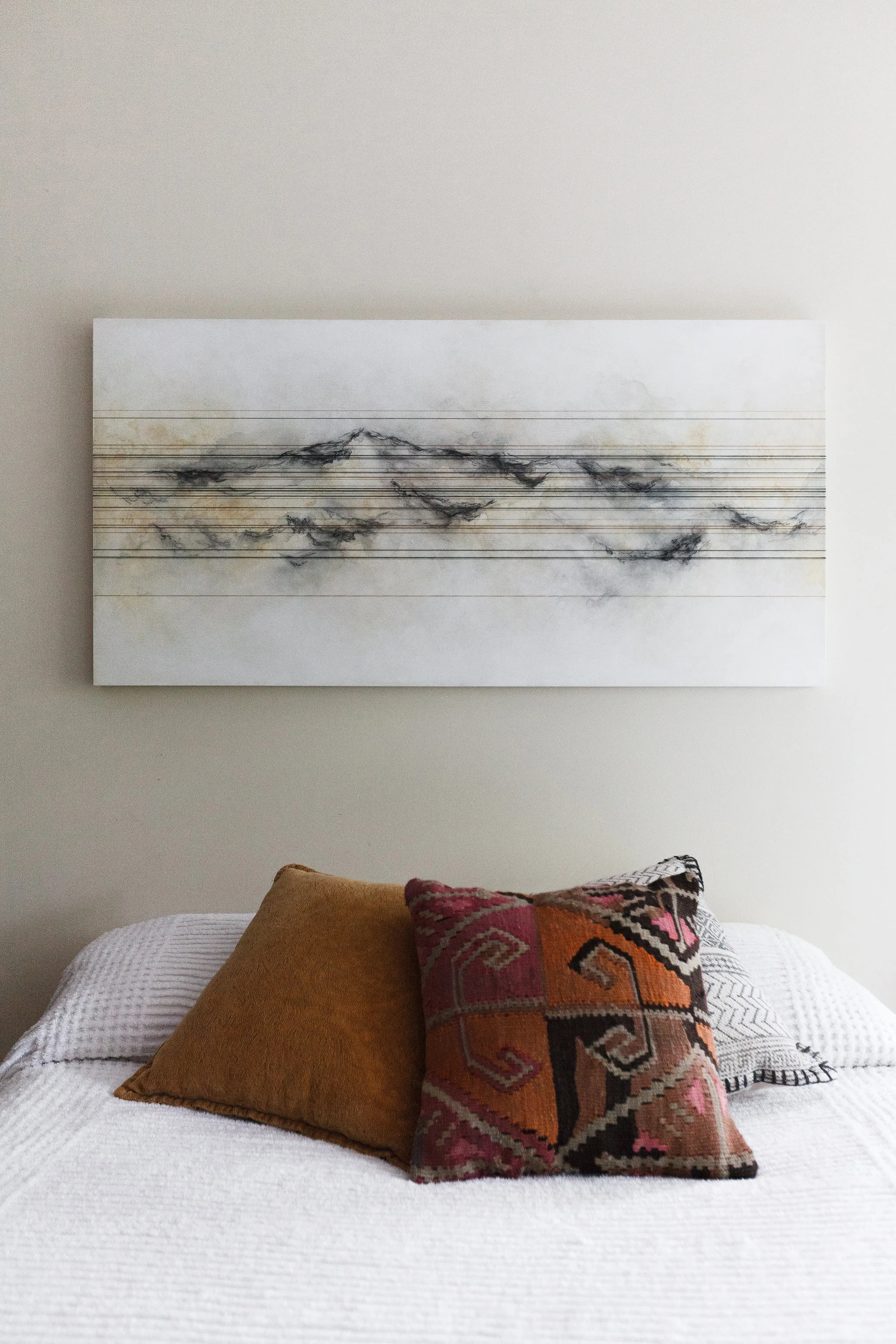 Turning Point Thread, Charcoal, Ink & Acrylic 24 x 48 in, 2018