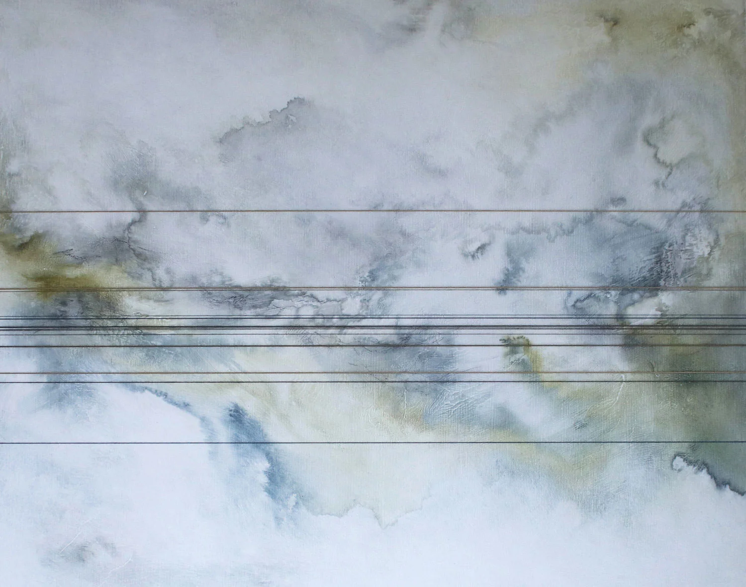 “The Fullness of a Quiet Moment” Thread & Mixed Media, 16”x20”