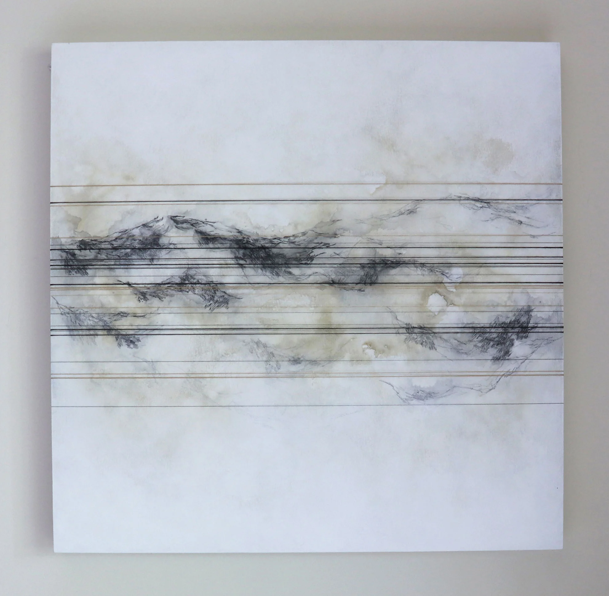 “Mapping” Thread & Mixed Media, 24”x24”