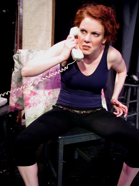 Production still from original one-woman show "STEPS," performed at Wings Theatre in NYC, 2010.