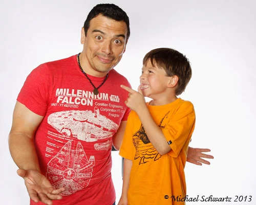 Carlos Mencia with his son Lucas
