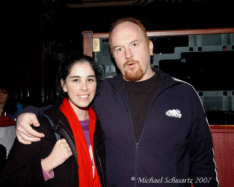 Sarah Silverman (L) and Louis CK