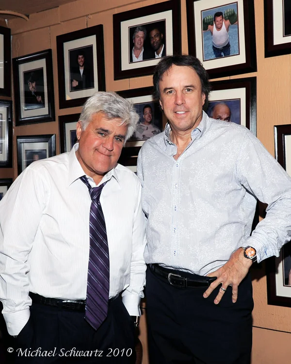 Jay Leno (L) and Kevin Nealon