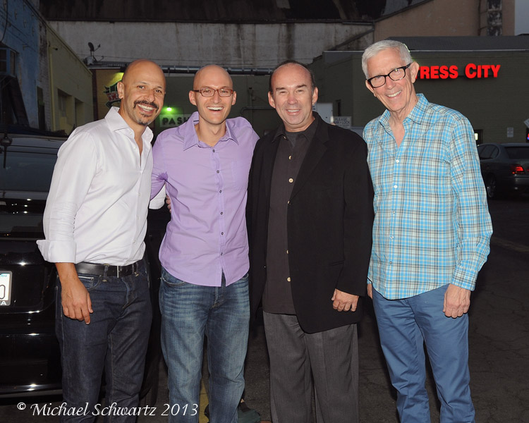 (L-R) Maz Jobrani, Eric Schwartz, Jimmy Burns and Fritz Coleman