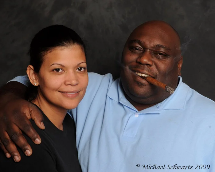 Aida Rodriguez and Faizon Love
