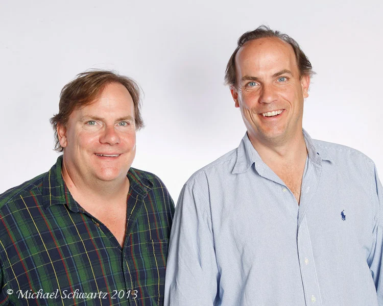 Chris Farley's brothers, Kevin (L) and Mark