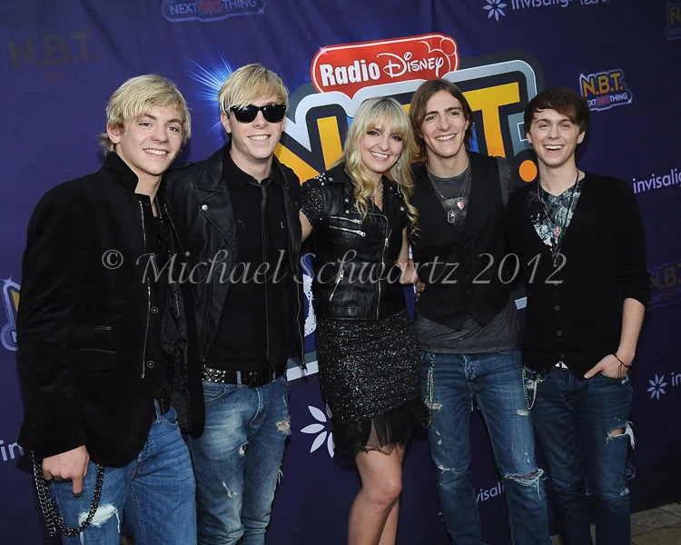  (L-R) Members of R5 Ross Lynch, Riker Lynch, Rydel Lynch, Rocky Lynch and Ellington Ratliff arrive at the Radio Disney's N.B.T. 'Next BIG Thing' 