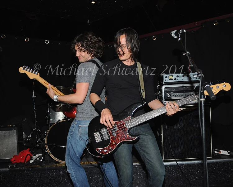 Gooding (L) and Billy Driver of the band Goolding