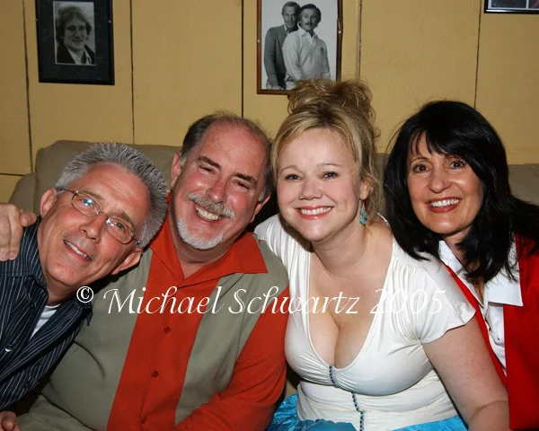 (L-R) Fritz Coleman, Bob Fisher, Caroline Rhea and Kathy Buckley