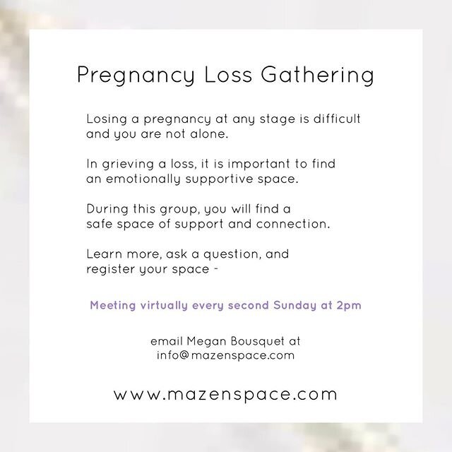 Meeting every second Sunday at 2pm. Virtual meetup for pregnancy loss and infertility. #mazenspace #pregnancyloss #pregnancylossawareness #miscarriage #miscarriageawareness #philadelphia #pennsylvania  #infertility #grief #loss