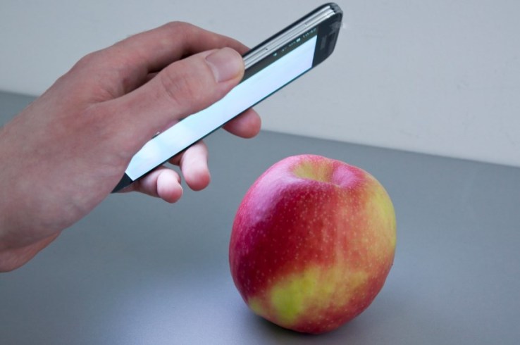 The HawkSpek app uses spectral analysis to analyse / X-Ray food, objects and their makeup (Image:TechCrunch)
