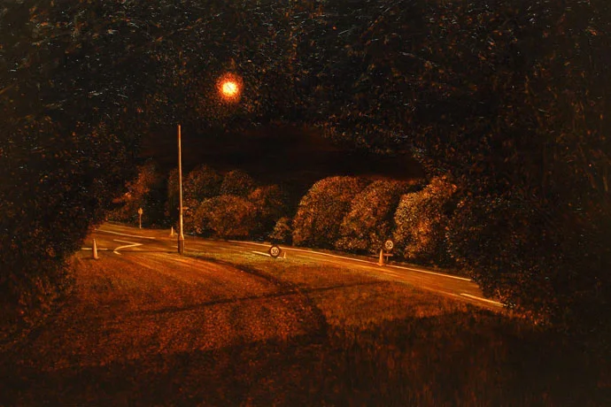 Intersection, Lachlan Ave and Queens Dr Oil on canavs with digital projection 2008