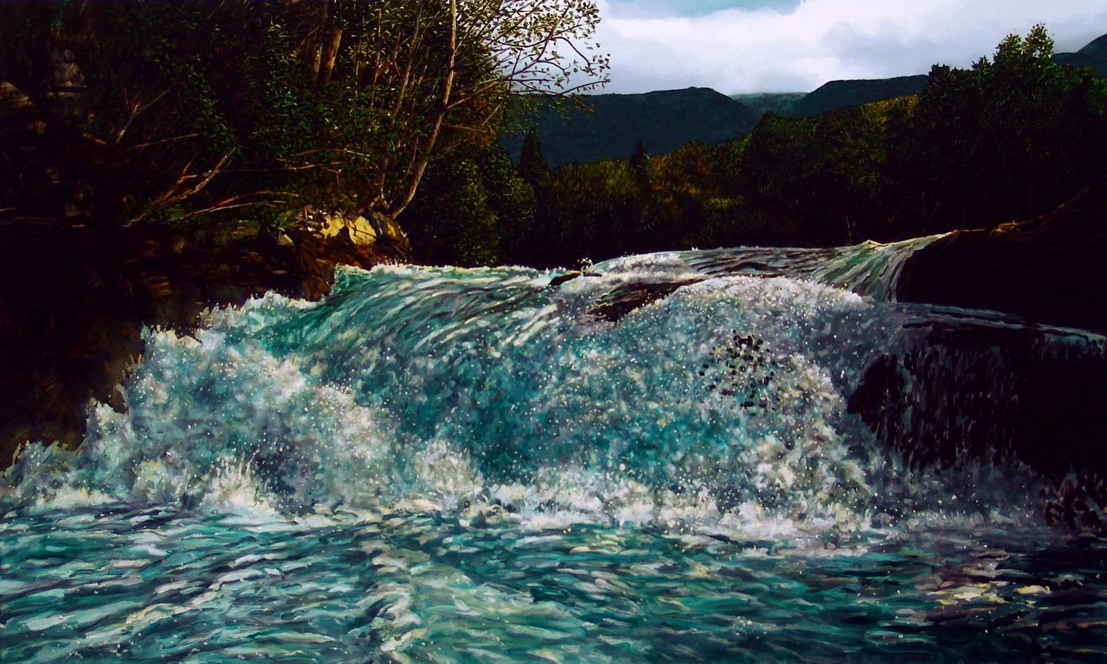  Waterfall, Gudbransjuvet, Norway Oil on canvas, 250cm x 150cm