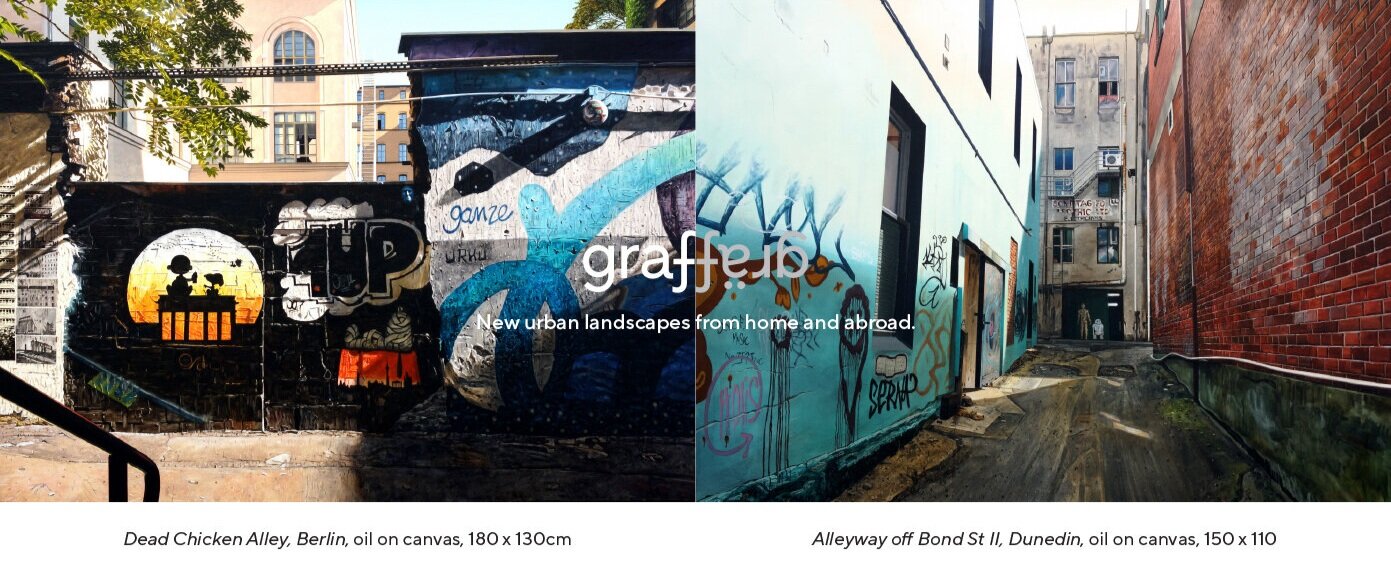 1. Graff - Short for graffiti,  ‘There is mad graff in Brooklyn.’    Although graffiti and street-art have often appeared in my work, in the past it has been incidental to environment, whereas now this subject has taken front and centre. The new collection explores the language of graff in multiple international and local urban environments, highlighting many similarities and contrasting the differences .
