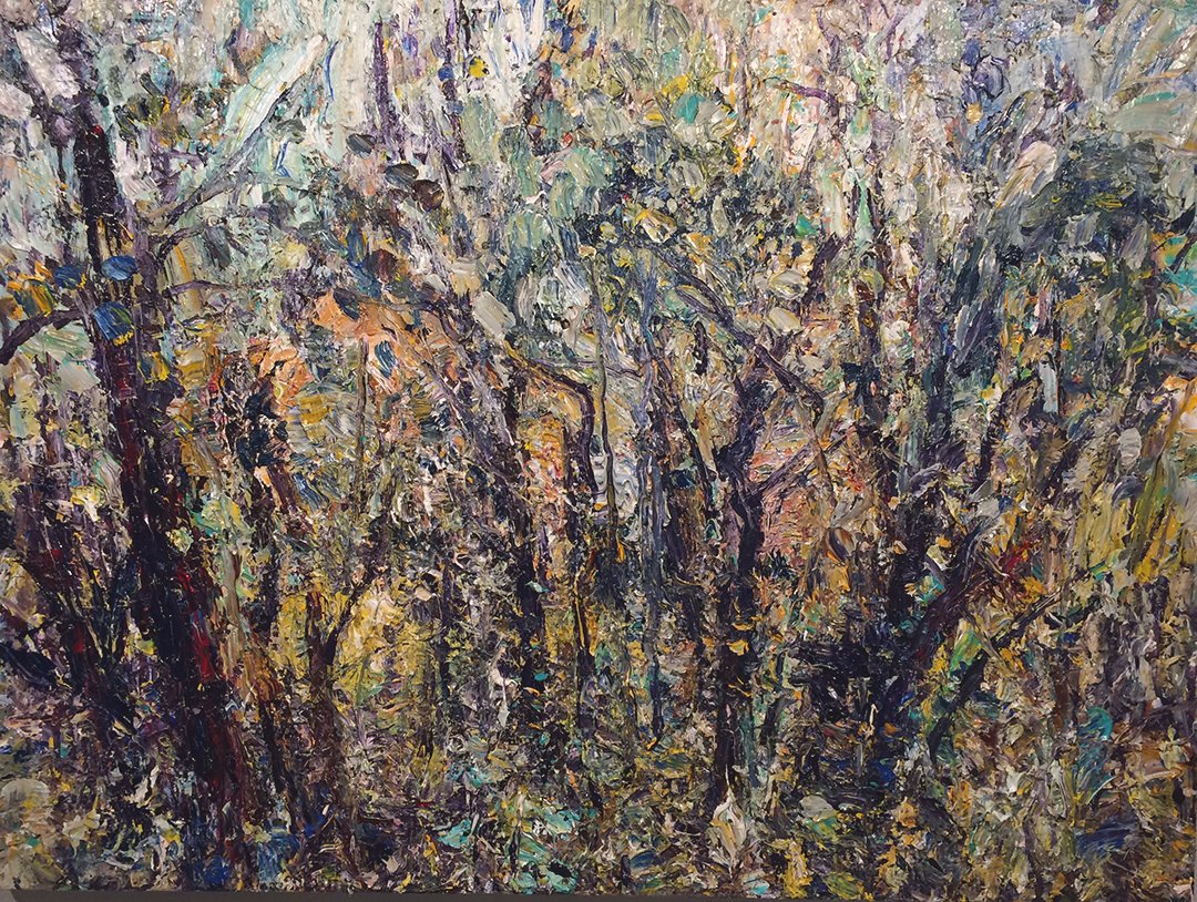    Feral Orchard 7-9-10    2010 acrylic on canvas 36”x48” $7,000 