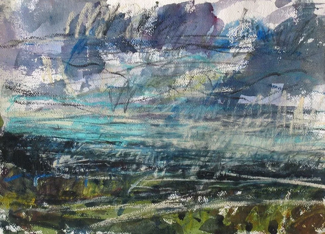    Halton 1    2014 watercolour &amp; pastel 11”x15” collection of Helson Gallery, Halton Hills ON 