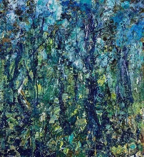    Forest    2022 acrylic on canvas 37”x32” 