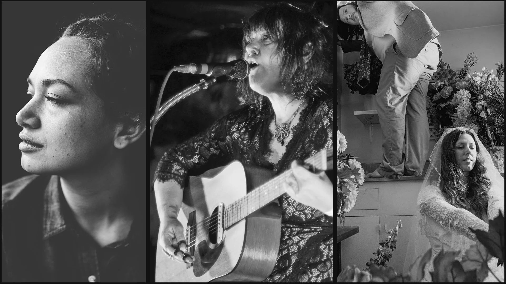 Patrick Galactic’s Lo-Fi All-Stars. From L-R: Freman, Kelly Fleek of The Spider Ferns, Immensity Crumb