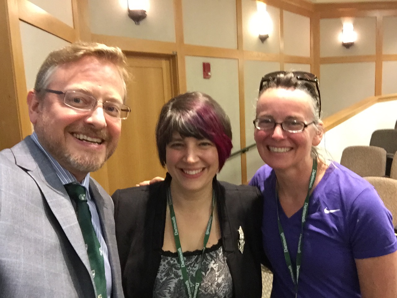 With fellow '91 Chamber Singers Aileen Yingst and Anne Gore