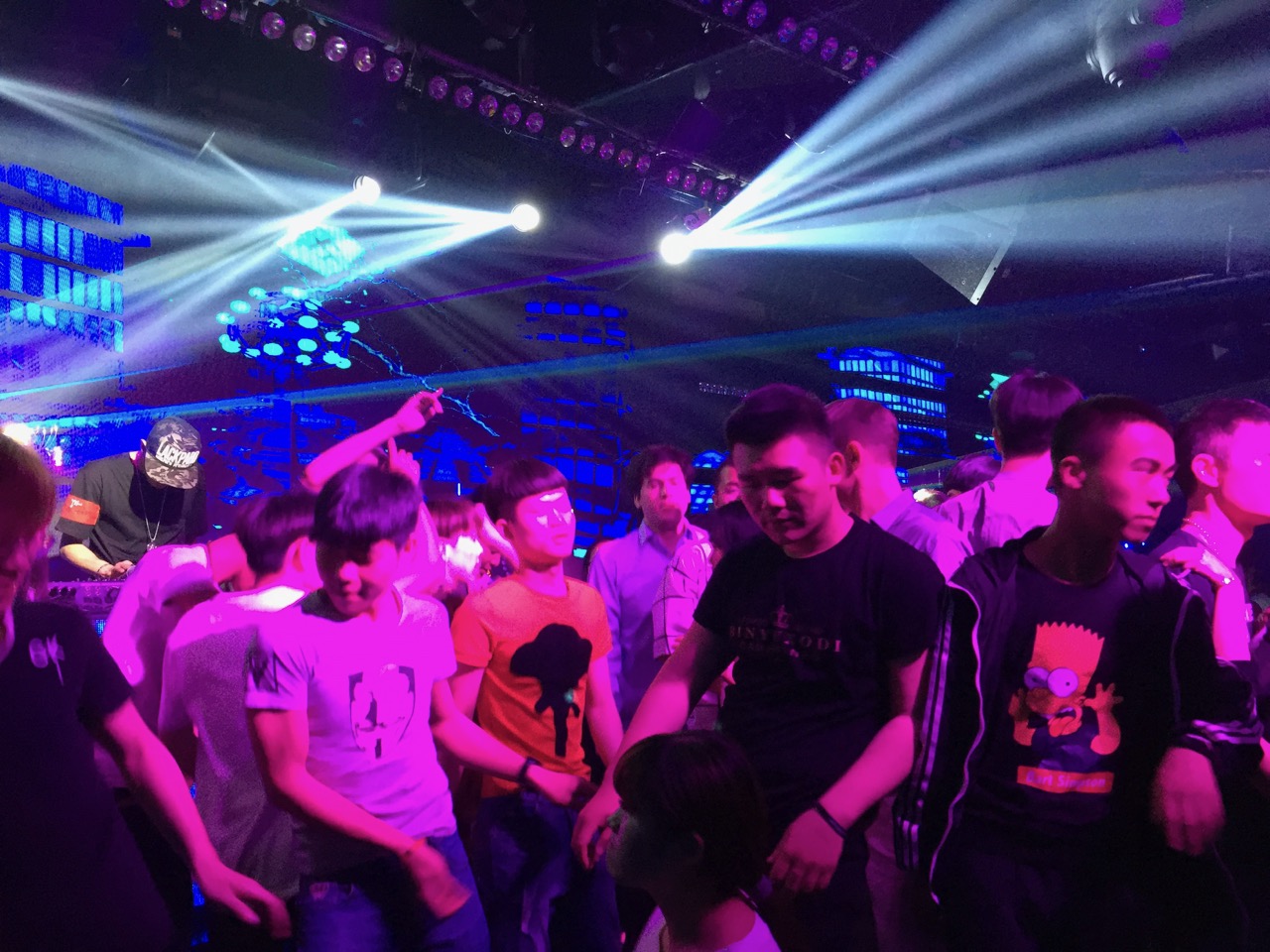 Fun boys on the dance floor at Mix