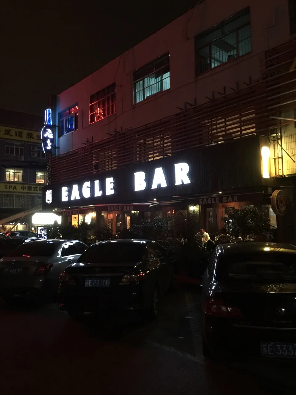 In the alleyway leading to Eagle Bar