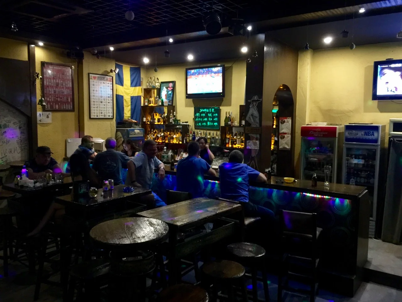 A small but loyal customer base at Friday Pub. Granted, this was on a week night.