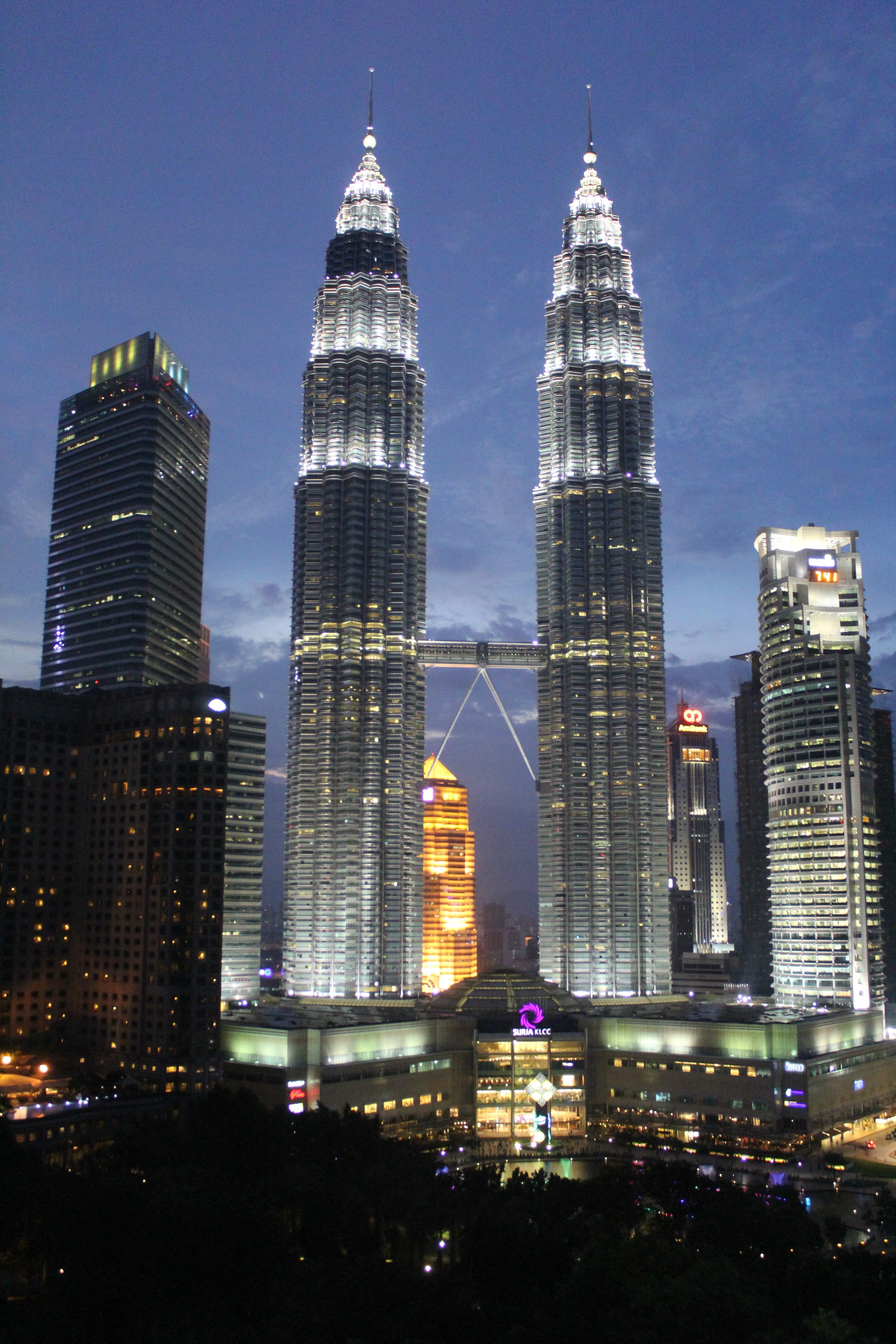 The view from my hotel window at Traders of the Petronas Towers in the heart of Kuala Lumpur