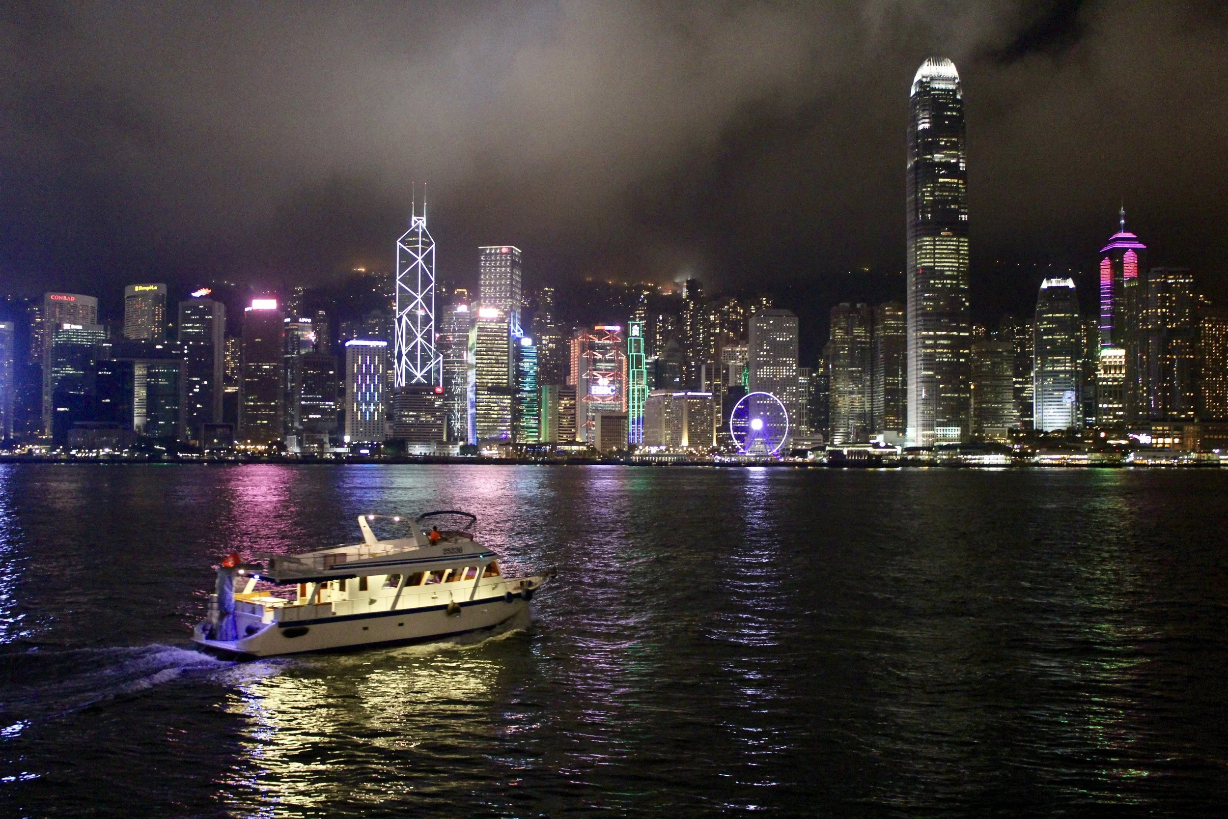 Looking out at Hong Kong Island across the harbor from Kowloon. A must-see for any HK visit!