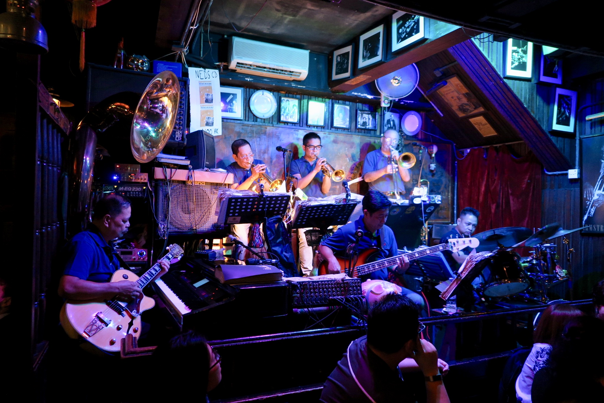 The jazz band at Ned Kelly's Last Stand in Tsim Sha Tsui, Kowloon 