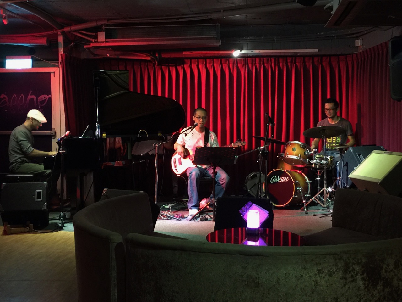 The trio at the Sappho jazz bar