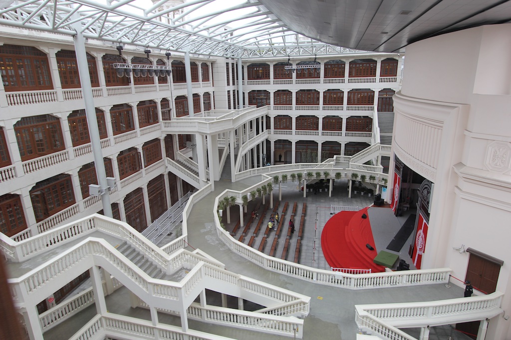 Looking down on the interior of the Great World from the fourth floor