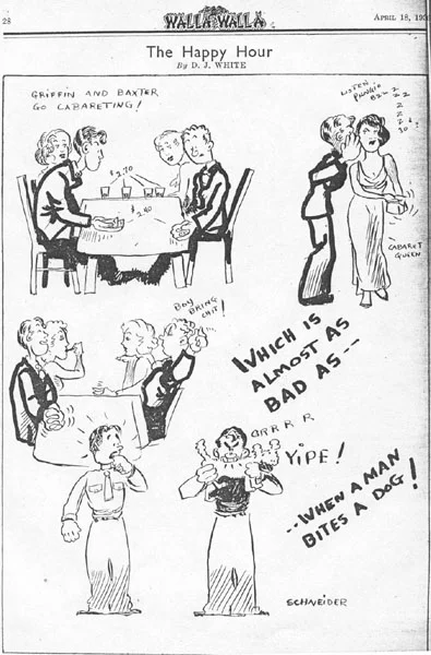 A cartoon published in Walla Walla, the magazine of the 4th Marines in Shanghai