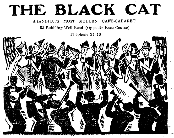 Ad for the Black Cat cabaret from the China Press