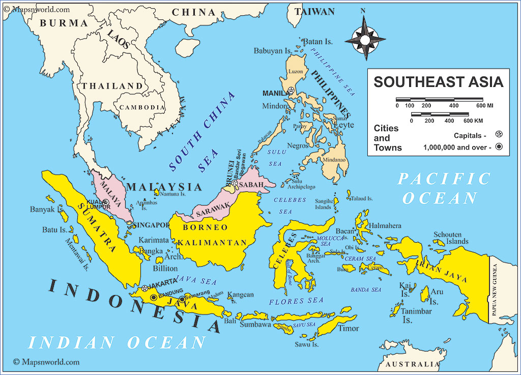 It’s mostly islands: a map of Southeast Asia