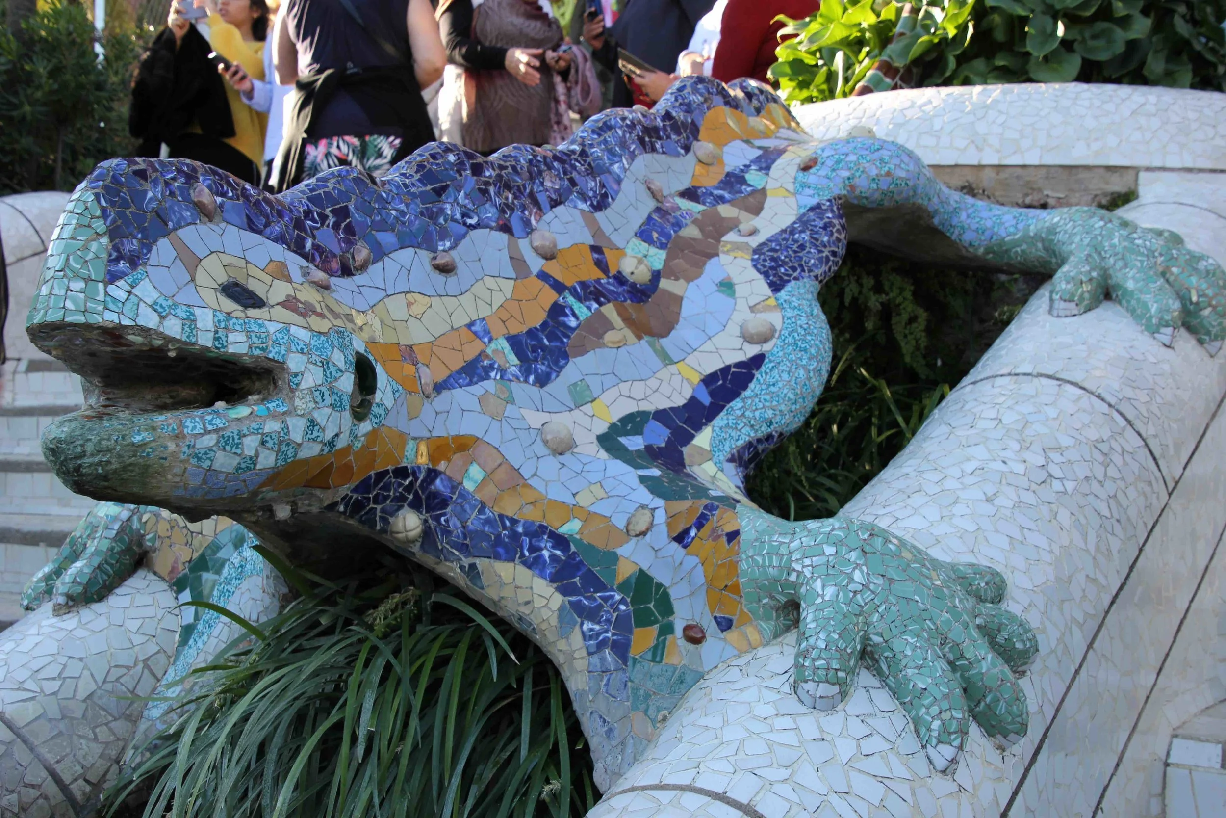 The lizard of Park Guell. Replicas of this fella are to be found in shops all over the city—there must be millions of them