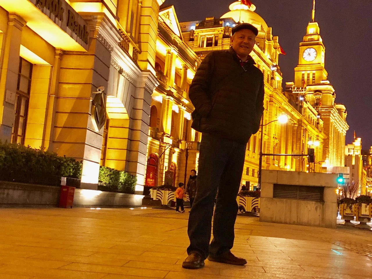 Professor Field on the Shanghai Bund, Chinese New Year, Feb 5 2019