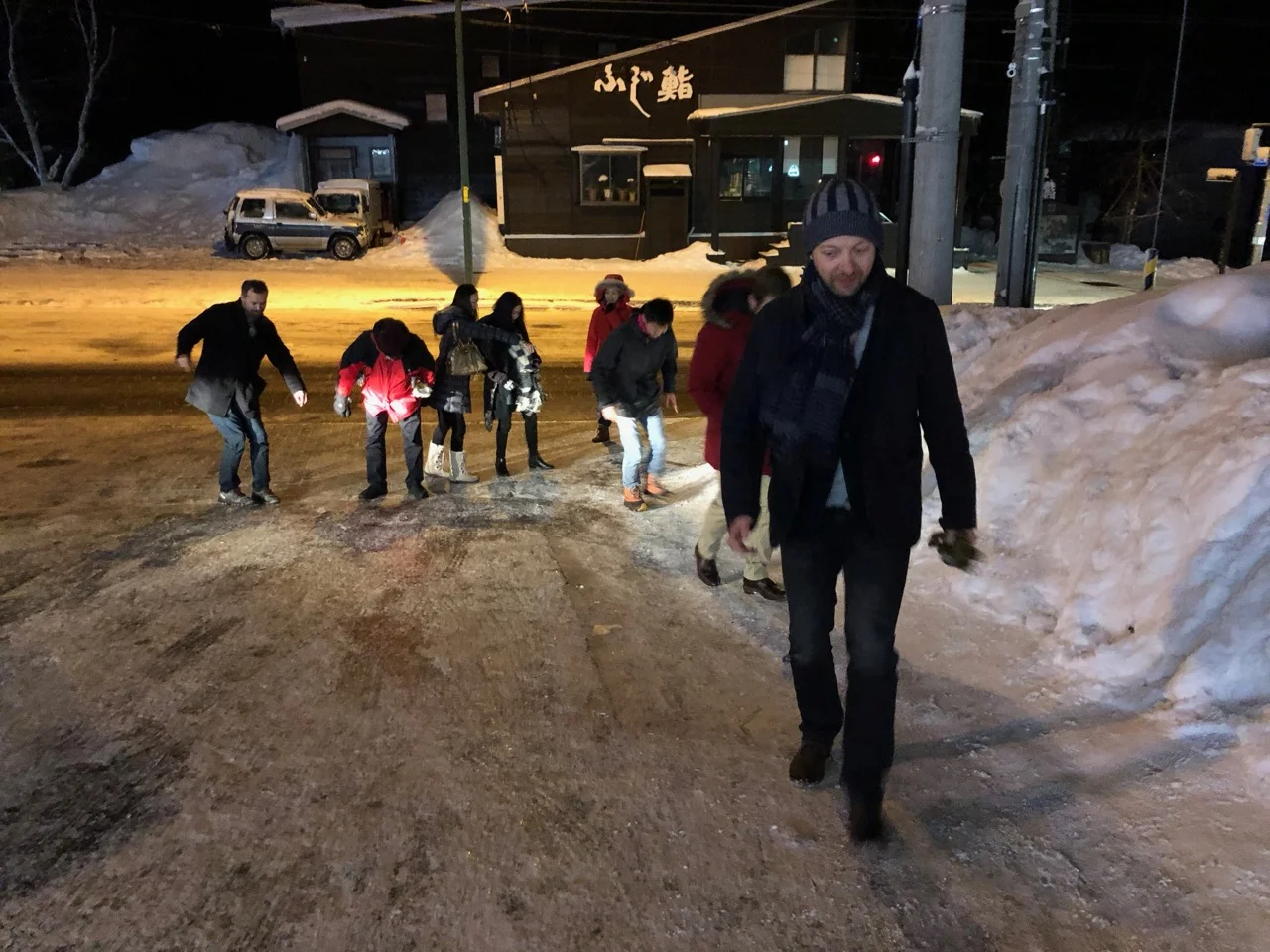 Slip slidin’ away: navigating the icy roads of Hirafu as we searched for beer