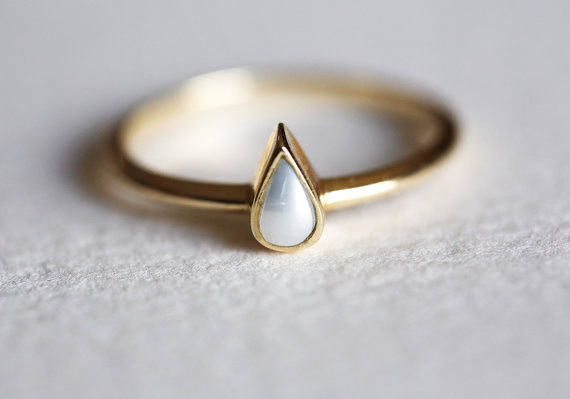 Pearl Engagement Ring by Capucinne