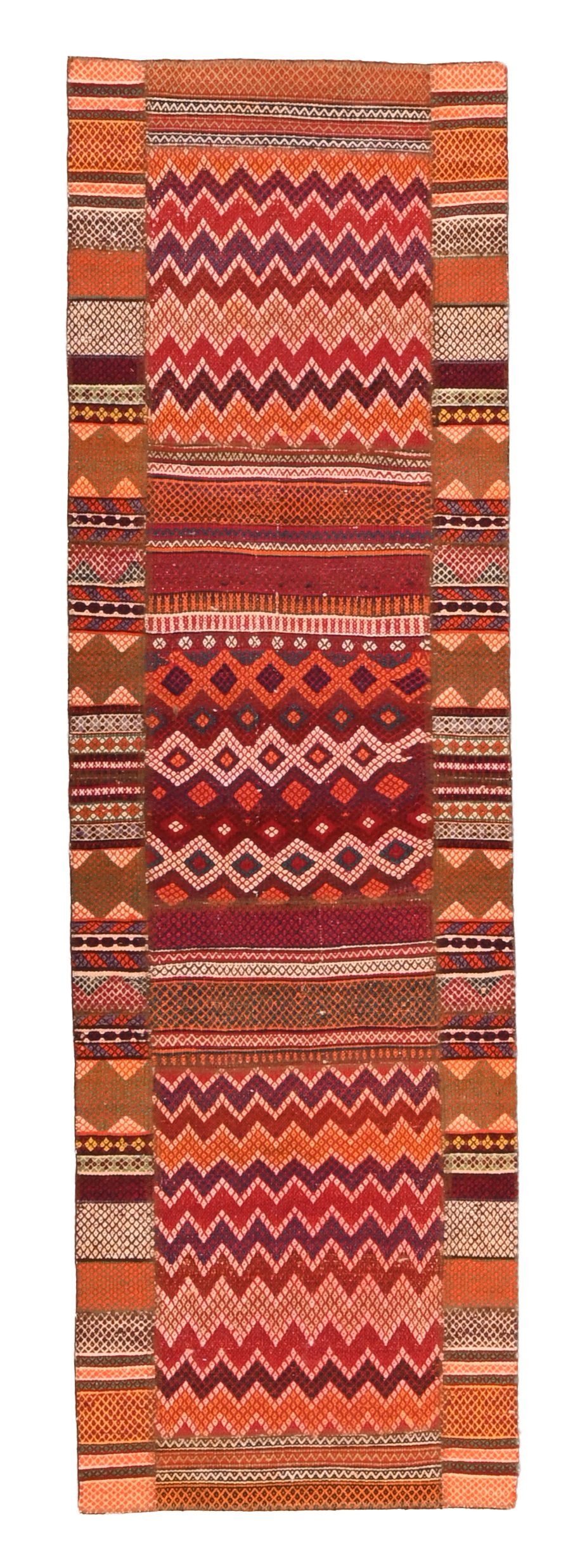 168971-250 x 75 cm | Runner made of Qashghai mafrash fragments
