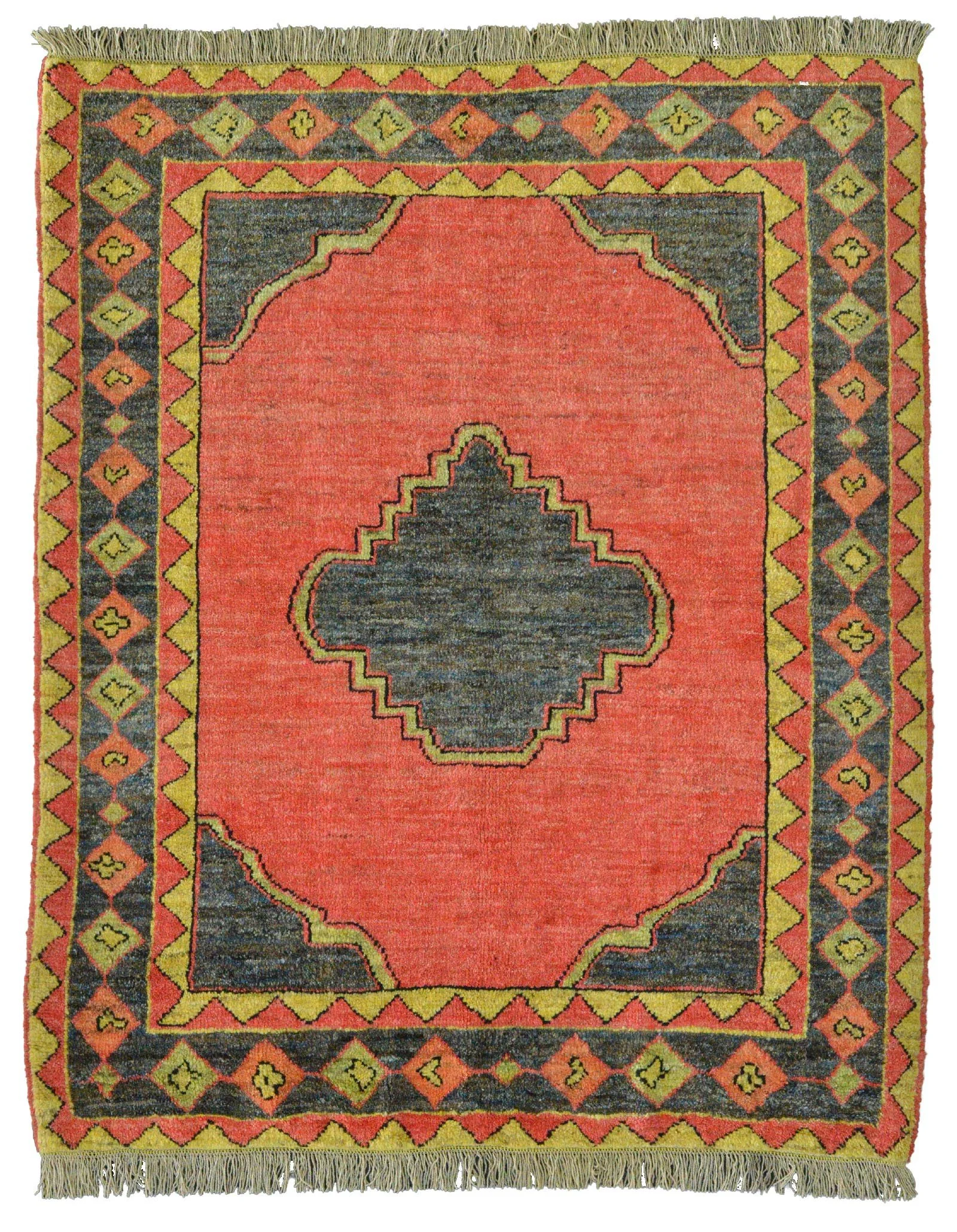 167363-222x183cm | A contemporary rug with rich texture, natural dyes, and minimalist tribal design.