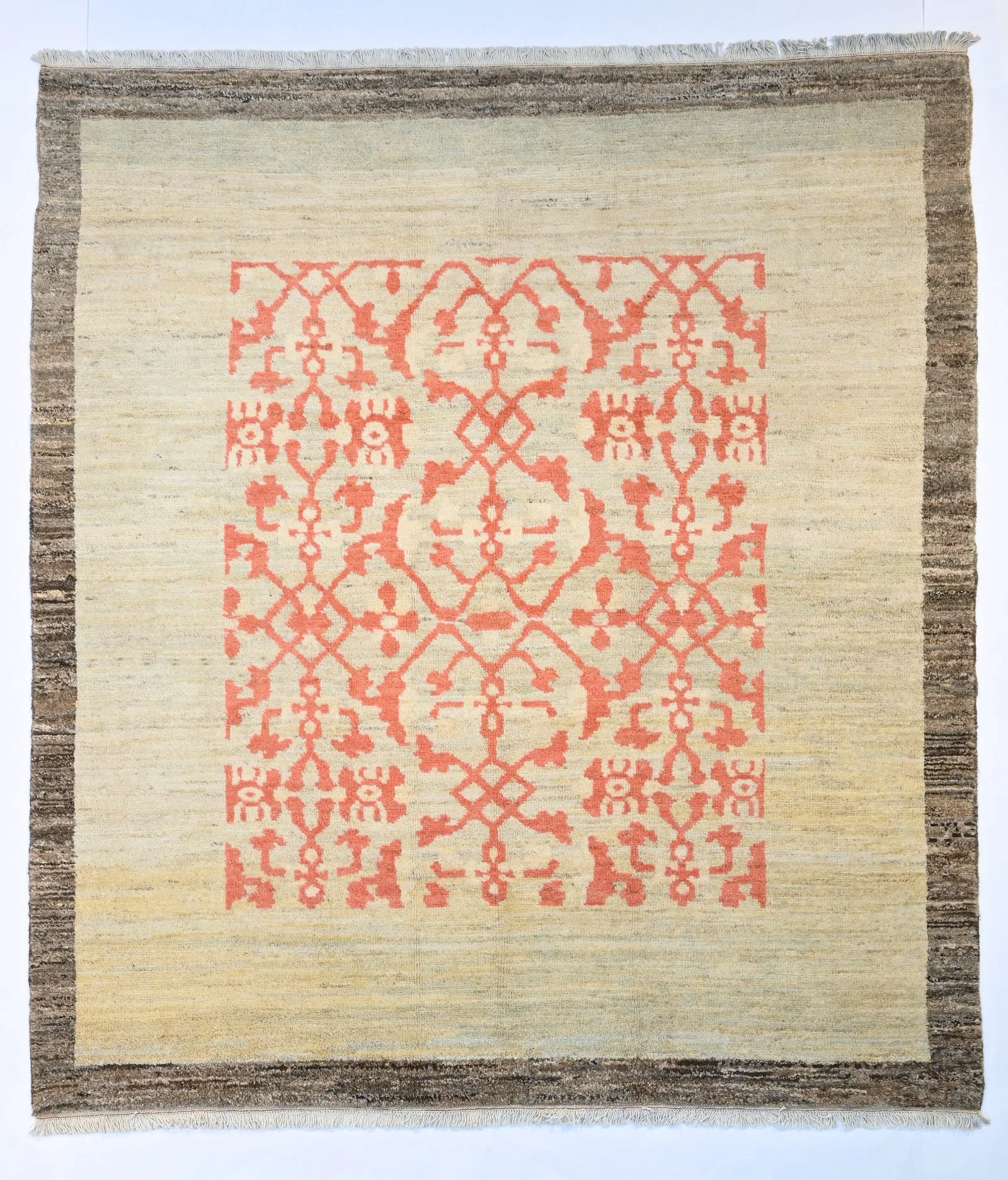 168896 – 272 × 245 cm | Contemporary Mahi Rug Tabriz, by Nasser Nishaburi