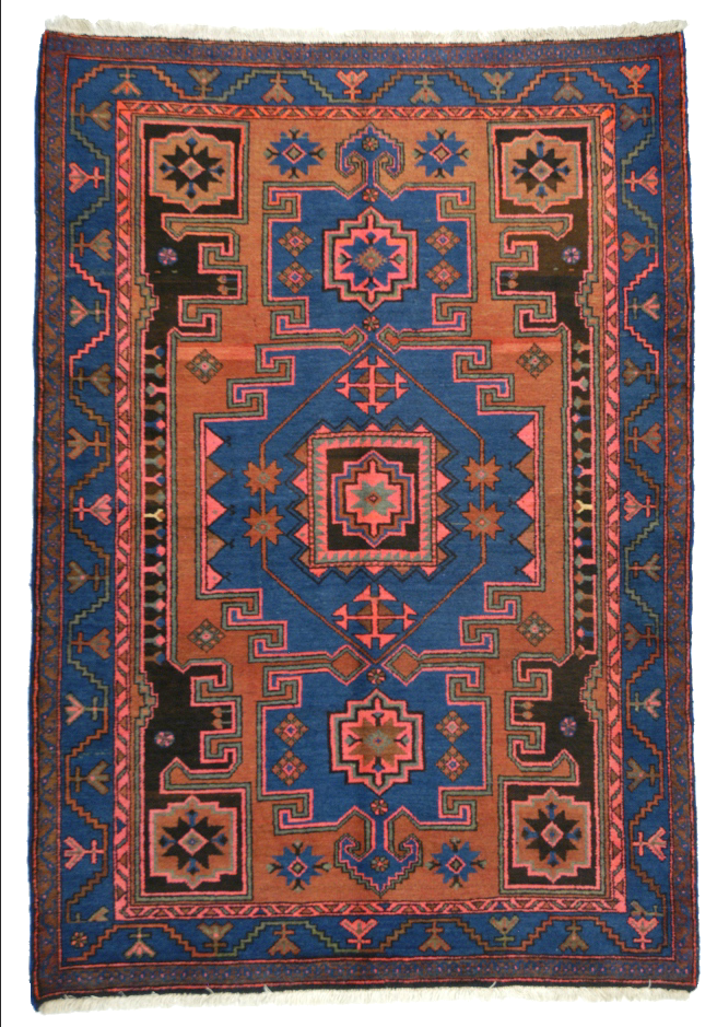 19951-206x145cm | A vintage Zanjan Shahsavan rug, Circa 1960s.