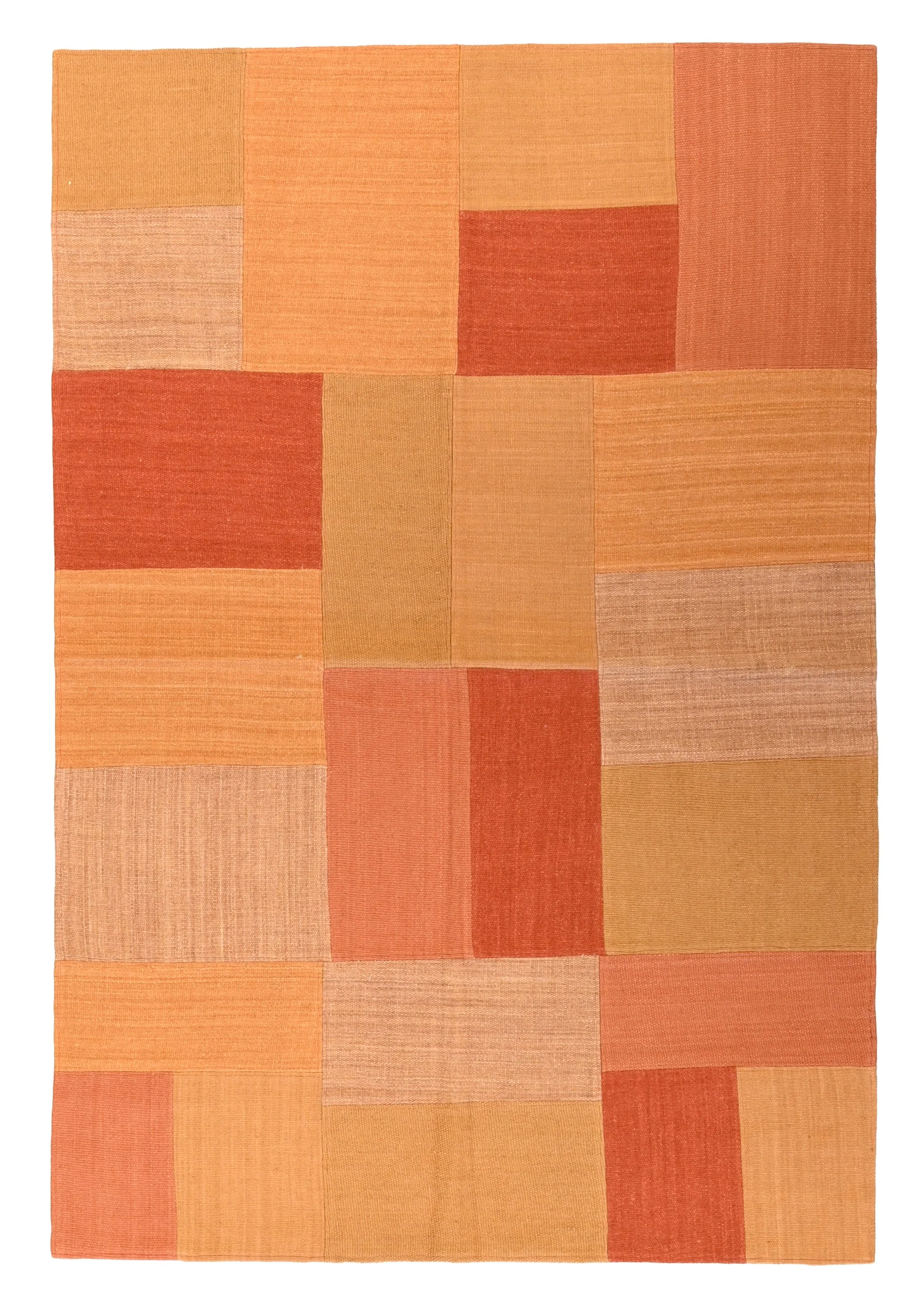 850180-180 x 120 cm | Mirzapur patchwork in ochre and terracotta