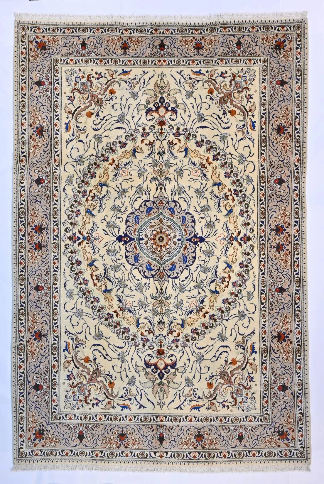 164571-200x300 cm | A Persian Mud rug with mythical creatures