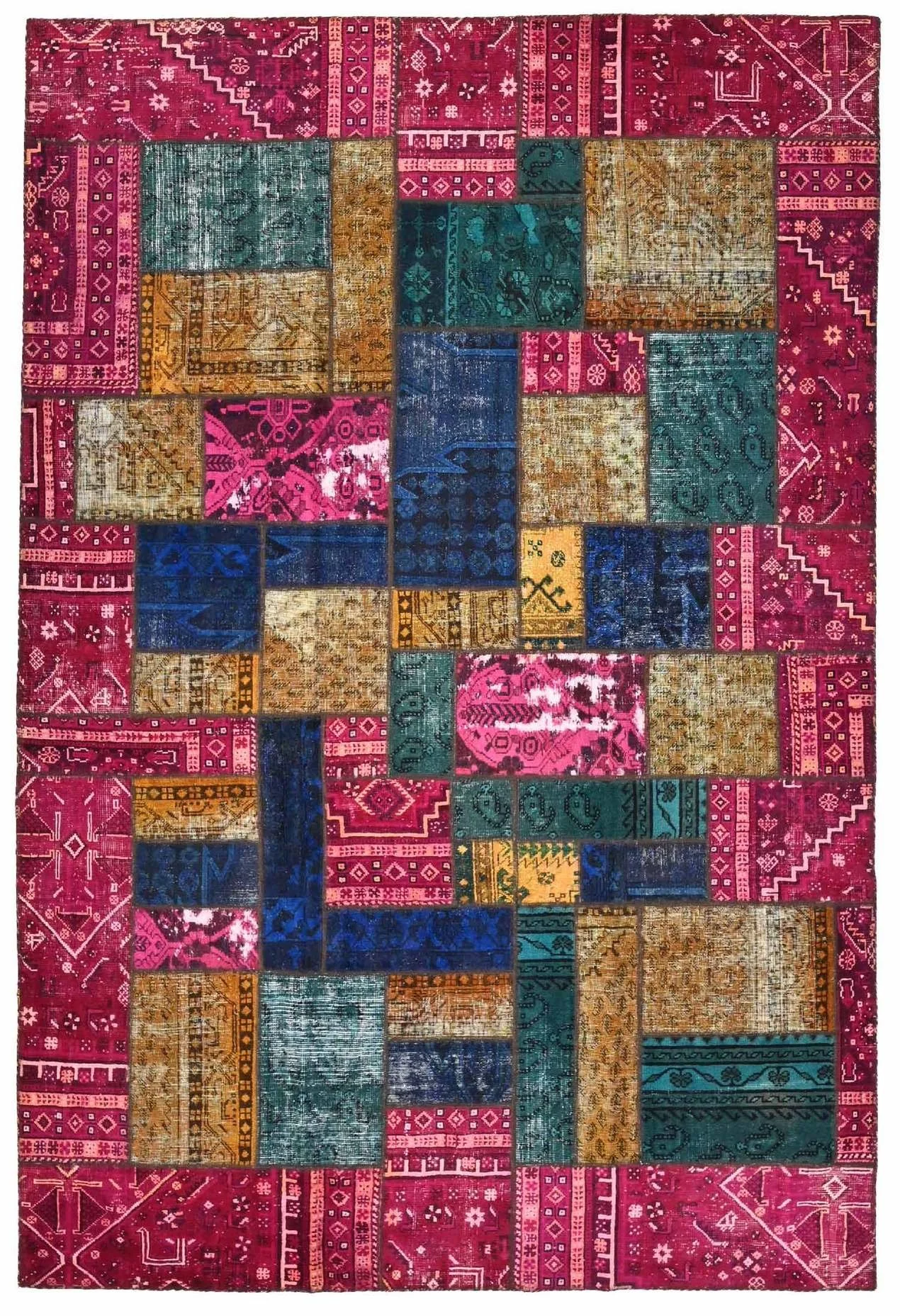 517006-296 x 201 cm | A colourful Persian collage rug