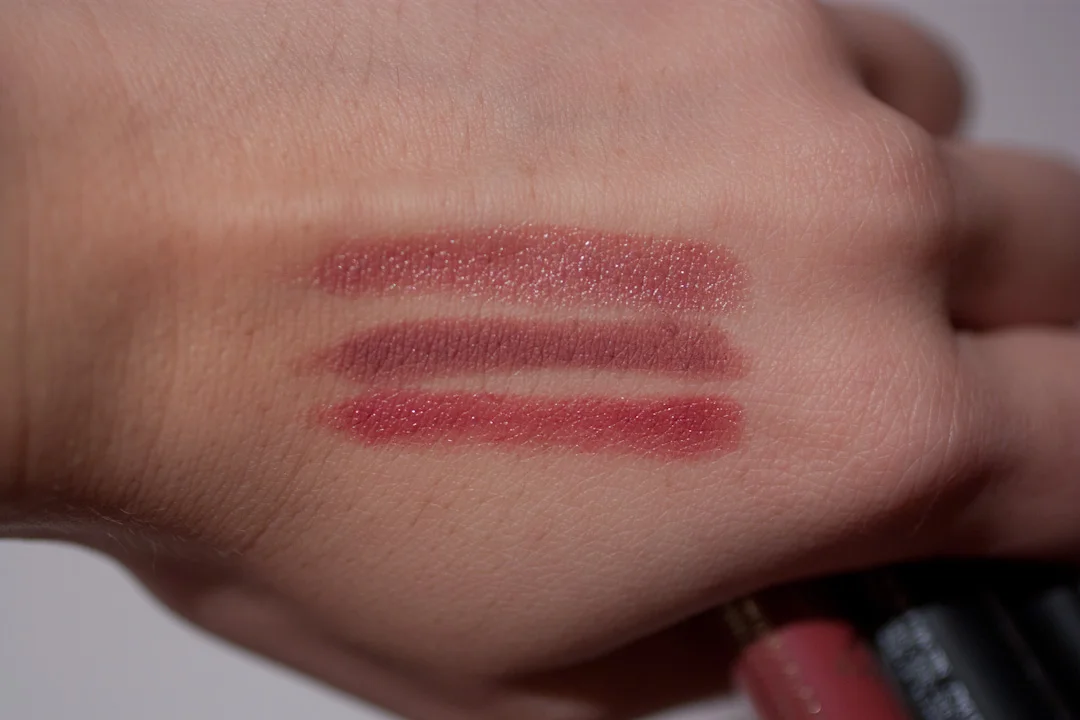 From top to bottom: NARS Rikugien NARS Bahama L'Oreal Lacque-y Charm