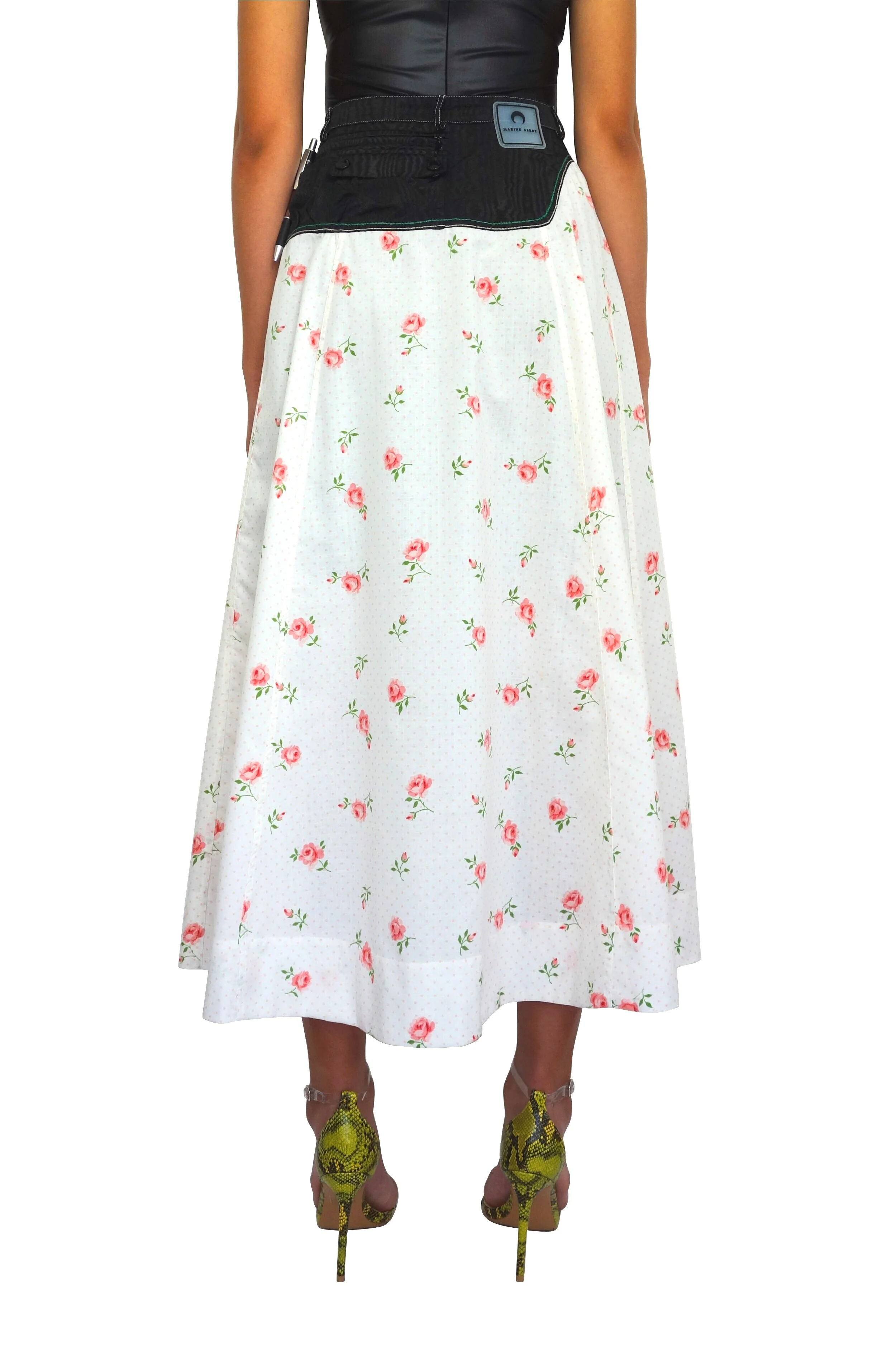 MARINE SERRE Multipocket Floral Skirt